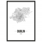 Poster Dublin mit Bilderrahmen