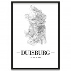 Poster Duisburg mit Bilderrahmen
