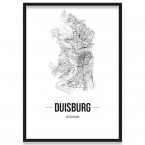 Poster Duisburg mit Bilderrahmen