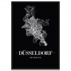 Poster Düsseldorf Stadtplan