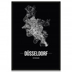 Poster Düsseldorf Stadtplan