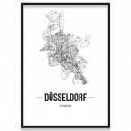 Poster Düsseldorf Stadtplan