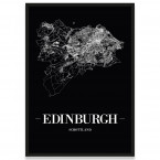 Stadtposter Edinburgh Straßennetz