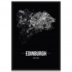 Stadtposter Edinburgh Straßennetz
