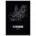 Stadtposter Flensburg Straßennetz