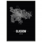 Poster Glasgow Straßennetz