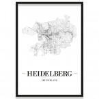 Poster Heidelberg mit Bilderrahmen