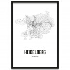 Poster Heidelberg mit Bilderrahmen