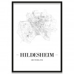 Stadtposter Hildesheim Straßenplan