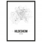 Stadtposter Hildesheim Straßenplan