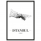 Poster Istanbul Straßennetz 