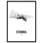 Poster Istanbul Straßennetz 