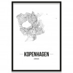 Poster Kopenhagen Straßenplan
