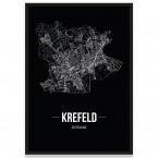 Krefeld Poster mit Rahmen