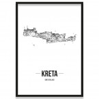 Poster Kreta Stadtnetz