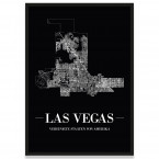 Poster Las Vegas Stadtplan