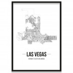 Poster Las Vegas mit Bilderrahmen