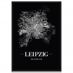 Poster Leipzig Straßenplan