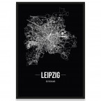 Poster Leipzig Straßenplan