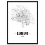 Poster Lemberg mit Bilderrahmen