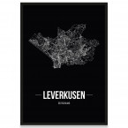 Poster Leverkusen mit Rahmen