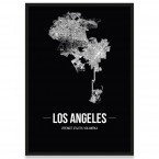 Poster Los Angeles mit Straßenplan