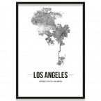 Poster Los Angeles mit Bilderrahmen