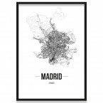 Poster Madrid Mit Bilderrahmen