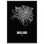 Mailand Poster mit Rahmen
