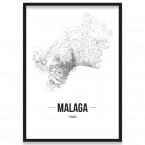 Poster Malaga mit Rahmen