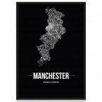 Manchester Poster mit Rahmen
