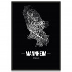 Poster Mannheim mit Stadtplan