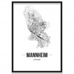 Stadtposter Mannheim gerahmt