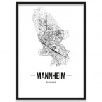 Stadtposter Marseille Stadtplan Rahmen