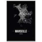 Stadtposter Marseille Stadtplan