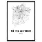 Stadtposter Mülheim an der Ruhr Bilderrahmen