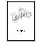 Stadtposter Neapel Rahmen