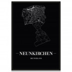 Stadtposter Neunkirchen mit Rahmen