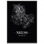 Poster Neuss mit Rahmen