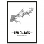 Stadtposter New Orleans Bilderrahmen