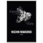 Stadtposter Nischni Nowgorod Bilderrahmen