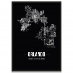 Stadtposter Orlando mit Bilderrahmen