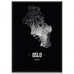Stadtposter Oslo Rahmen