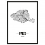 Stadtposter Paris mit Bilderrahmen