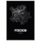 Pforzheim Poster mit Rahmen