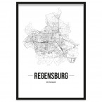 Stadtposter Regensburg Rahmen