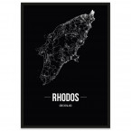 Stadtposter Rhodos Rahmen