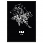 Stadtposter Riga Bilderrahmen