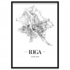 Stadtposter Riga Rahmen