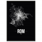 Rom Stadtposter mit Stadtplan
